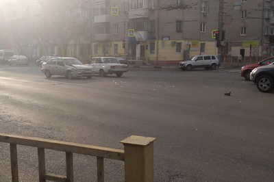 В Брянске сняли на фото ДТП с двумя легковушками в Бежице