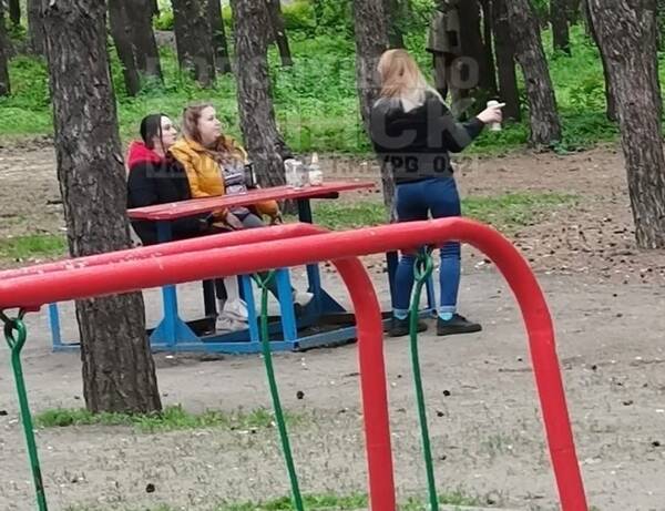 Брянцев возмутили три девицы, распивающие алкоголь на детской площадке