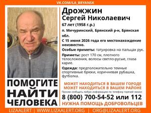 Пропавшего под Брянском 67-летнего Сергея Дрожжина объявили в розыск 