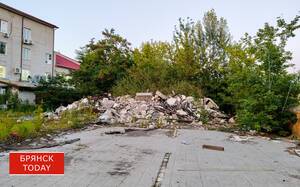 Руины кафе Коломейцева продолжают уродовать Майский парк в Брянске