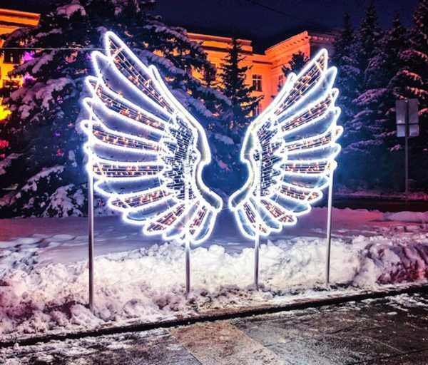 Светящиеся крылья появились на площади Ленина в Брянске 