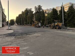 В Брянске на улице Горького уложили новый асфальт