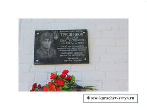 Память бойца СВО Андрея Трушникова увековечили в Карачевском районе