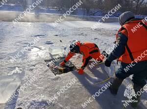 В Брянске исследовали 7 000 кв. м реки в поисках провалившихся под лёд детей