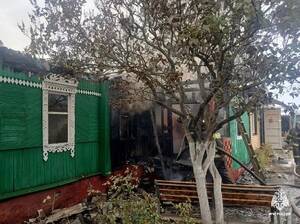 В Брянске огонь уничтожил жилой дом по улице Киевской