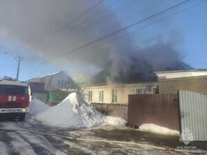 В Брянске произошел пожар в частном доме