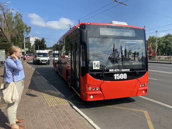 В Брянске новый троллейбус отправился в рейс по 14-му маршруту