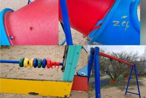 В Дятьково вандалы разгромили детскую площадку