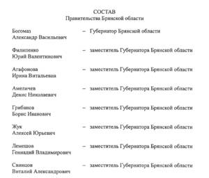 Богомаз утвердил состав правительства Брянской области на новый срок