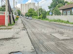 На улице Малыгина в Брянске фрезеруют старый асфальт