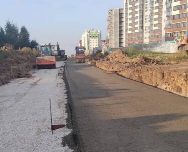 В Брянске продолжается строительство новой дороги по улице Визнюка