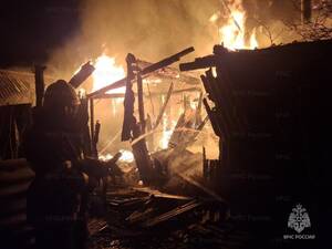 В Клетне Брянской области дотла сгорел жилой дом