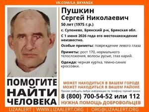 Под Брянском бесследно исчез 50-летний Сергей Пушкин