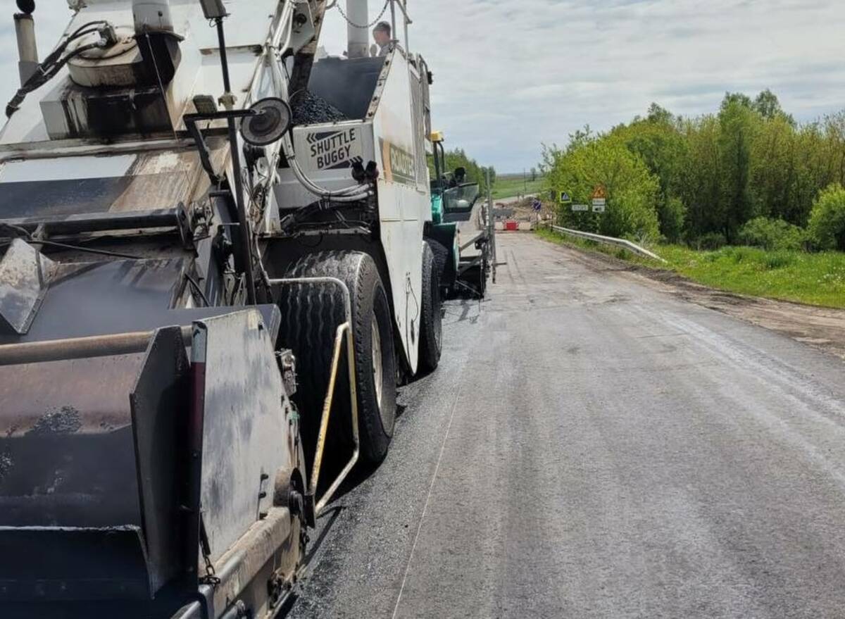 В Брянской области продолжается капремонт участка автодороги «Украина» –  Суземка