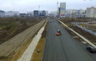 В Брянске строительство новых дорог показали с высоты птичьего полета