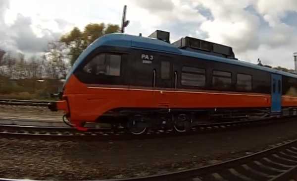 В Брянске сняли на видео современные пригородные поезда 