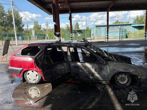 В Злынковском районе полыхал автомобиль