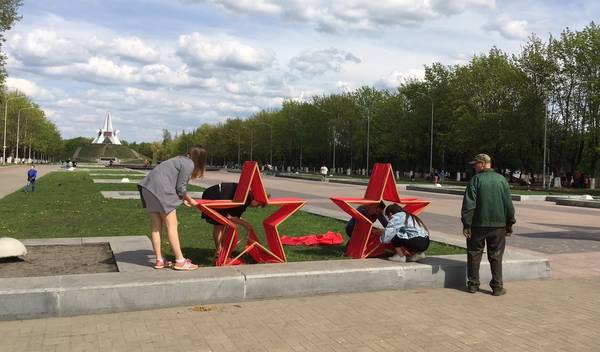 В Брянске начали делать инсталляции ко Дню Победы