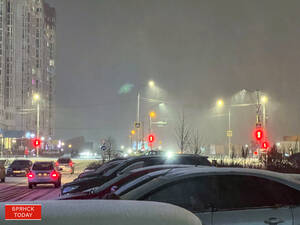 В Брянске начался долгожданный первый снегопад