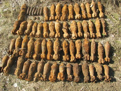 В Унечском районе обнаружили 65 снарядов времен войны