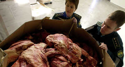 В Брянскую область не пустили 350 кг мяса