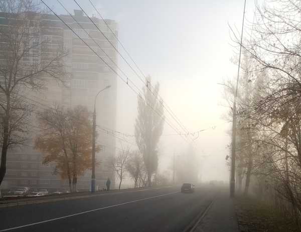 Утром Брянск окутал сильный туман