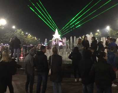 В Брянске в День города показали яркое лазерное шоу