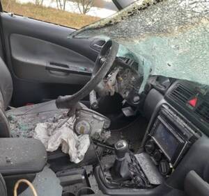 Жуткие кадры: дрон-снайпер атаковал два авто на брянской трассе