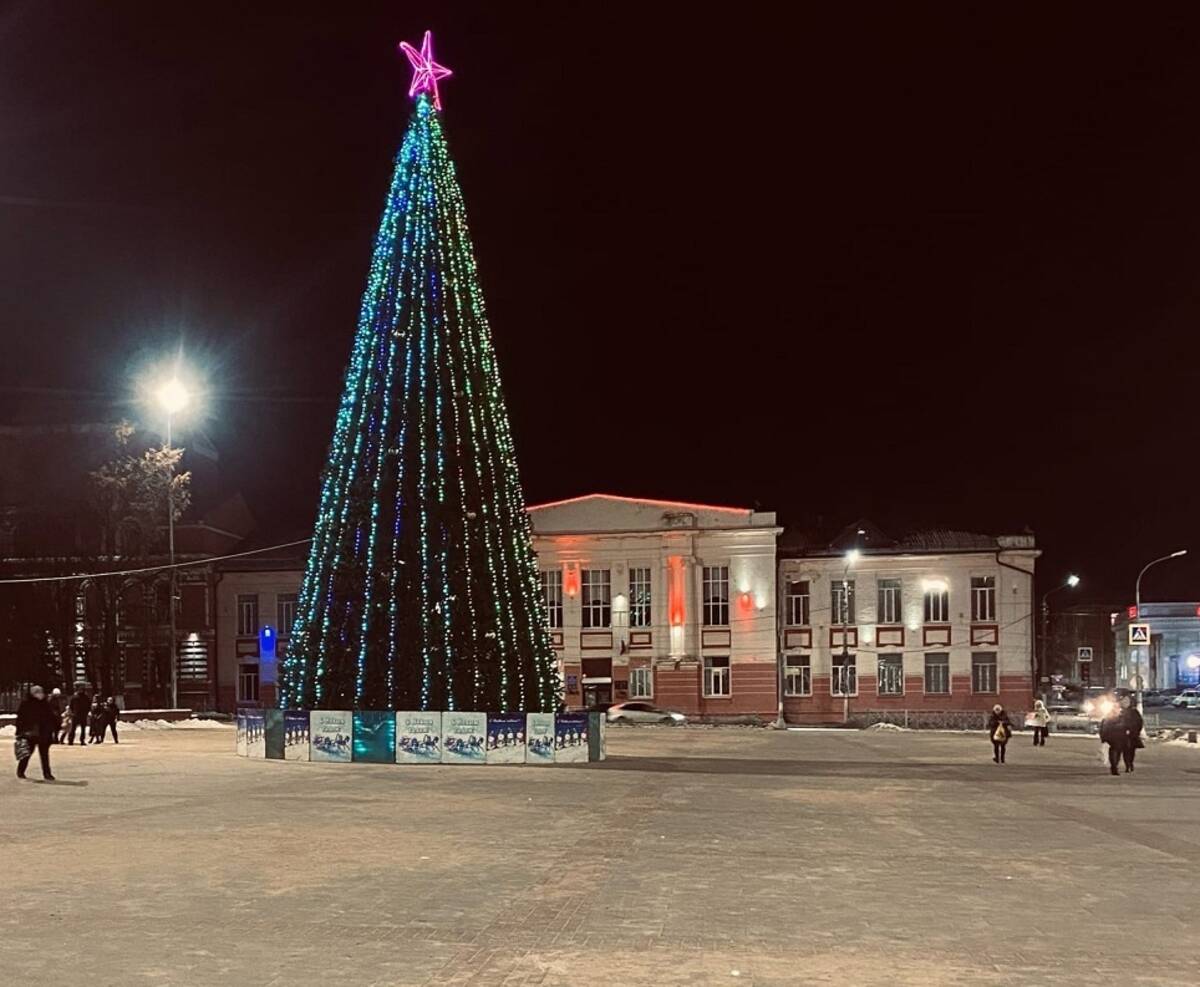 В Клинцах Брянской области установили главную новогоднюю елку