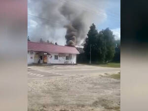 Появилось видео атаки ВСУ на библиотеку в брянских Чуровичах