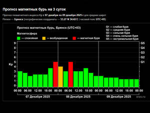 Брянцев предупредили о двух магнитных бурях