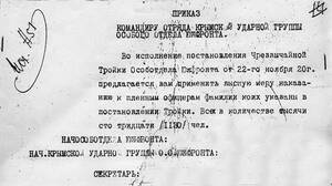 Брянский депутат опубликовал архивный документ о расстреле 1130 пленных офицеров в Крыму