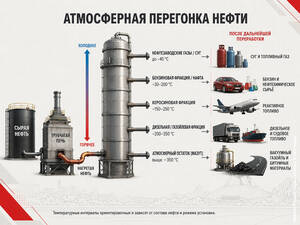 Фракционная перегонка нефти