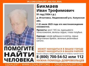 В Брянской области ищут 91-летнего дедушку