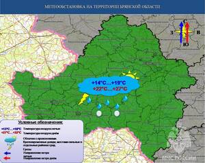 Дождь, солнце и град ждут брянцев 21 июля