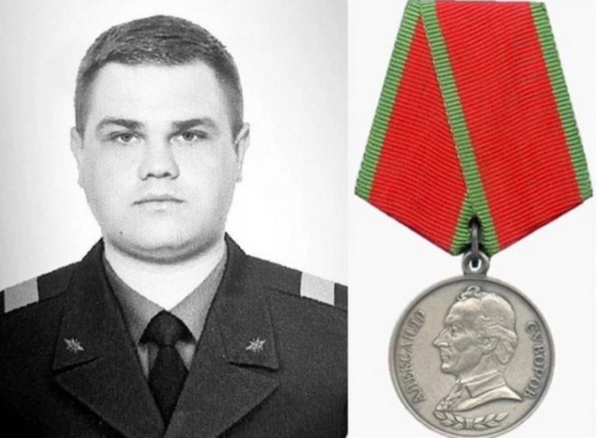 Военнослужащего из Брянской области Юрия Москвина удостоили медалью Суворова
