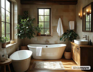 Эстетика релакса, микропаттерны и другие тренды 2025 года в дизайнерской плитке для ванной