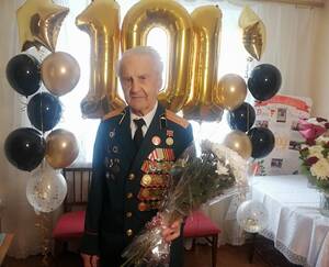Легендарному брянскому ветерану Борису Шапошникову исполнился 101 год