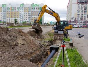 На улице Строкина в Брянске строят ливневую канализацию
