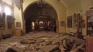 Брянский священник рассказал, как ракета попала в храм и чудом не задела его семью