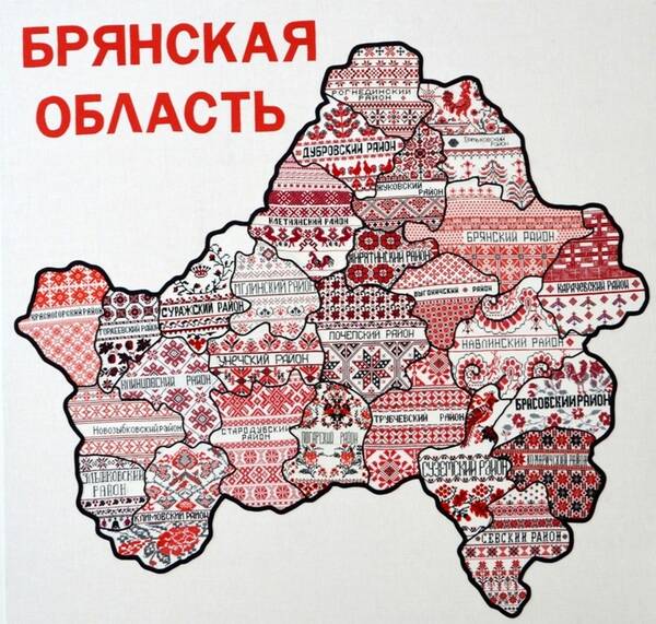 Преподаватель БГУ приняла участие в проекте «Вышитая карта Брянской области» 