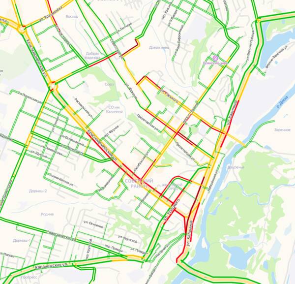 Карта брянск пробки онлайн