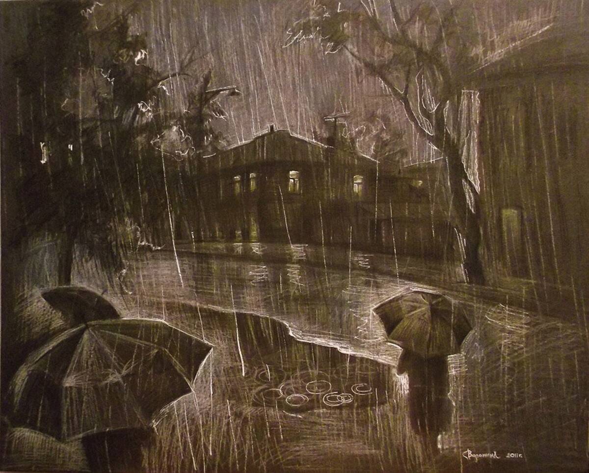 Безумные дожди. Дождливый пейзаж. Пейзаж дождь. Дождь в живописи. "Дождливый вечер".