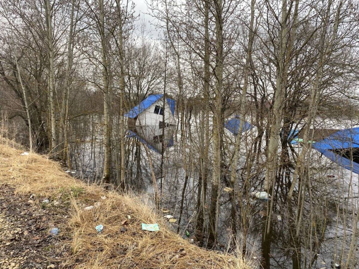 В Брянске под воду ушли дома на озере ДСК