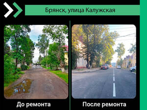 В Брянске отремонтировали километр улицы Калужской