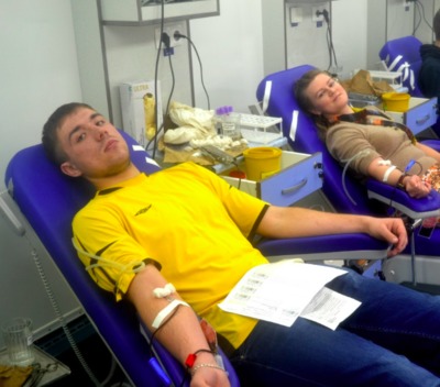 В Брянске возле БГТУ собрали кровь для тяжелобольных людей