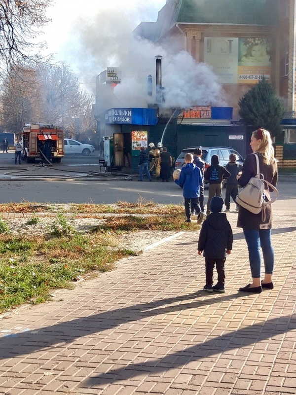 Пожар в шашлычной на улице Ульянова