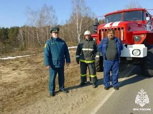 В Почепском районе прошли учения по тушению лесных пожаров