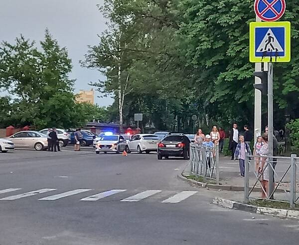 В Брянске полицейский автомобиль попал в ДТП на Костычева
