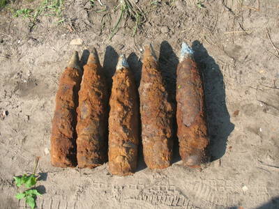 Под Брянском в лесу нашли 5 артиллерийских снарядов